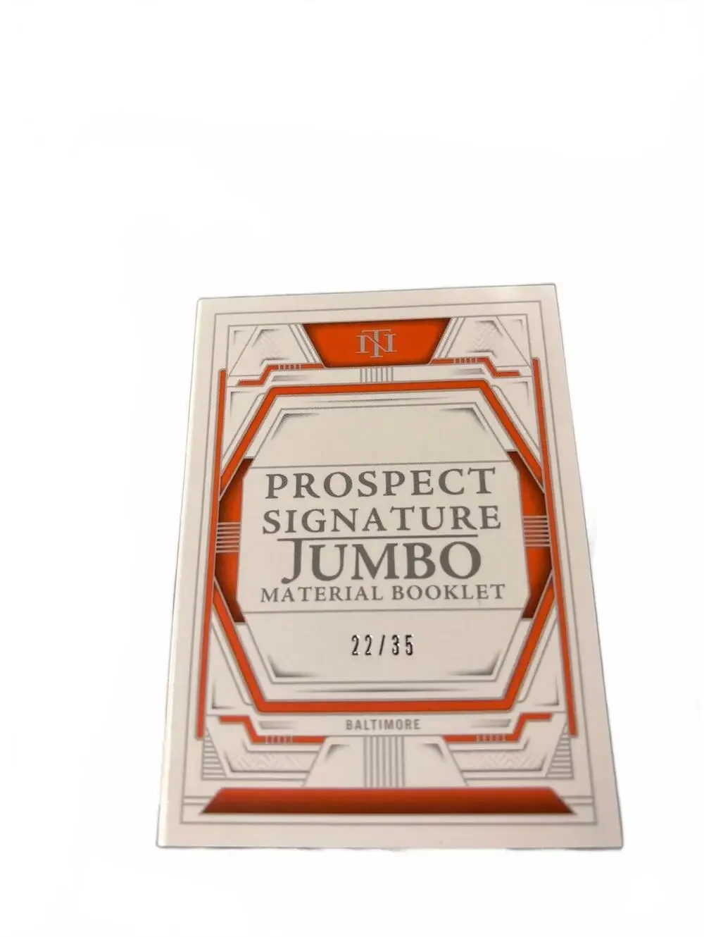 2025 NT Vance Honeycutt Auto Jumbo Patch Booklet /35